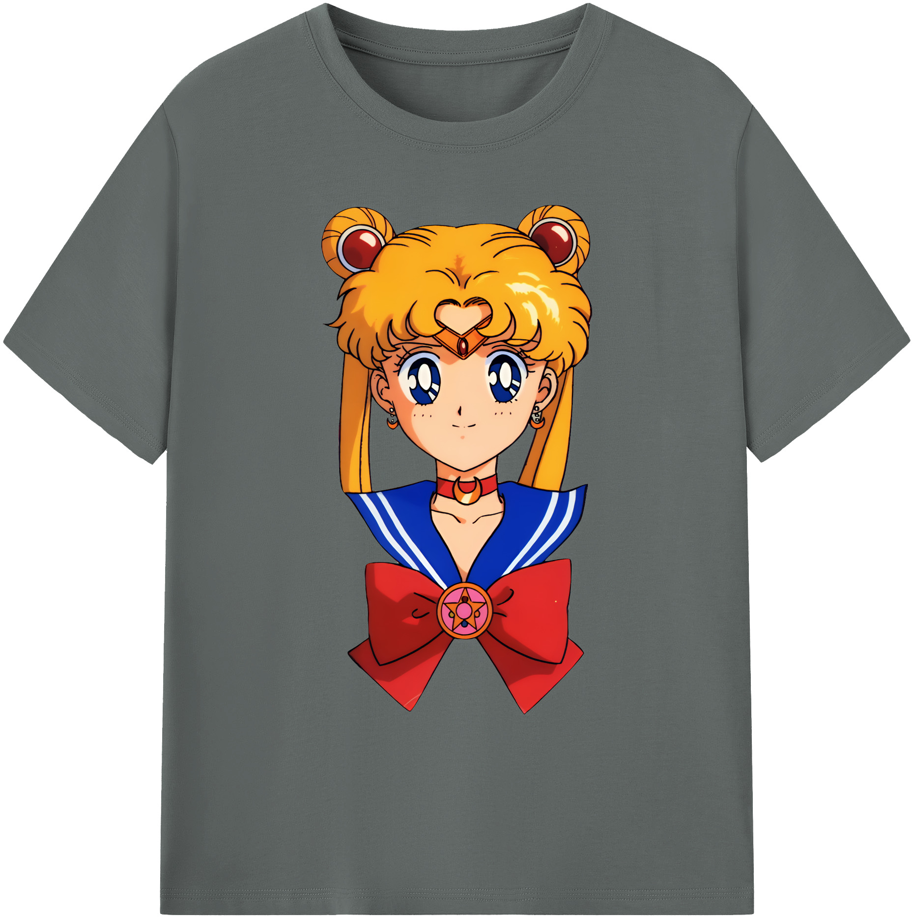 （画像用） 美少女戦士セーラームーン 月野 うさぎ つきの うさぎ Sailor Moon Tsukino Usagi 綿100％ メンズ半袖Tシャツ｜肌触りやわらか＆通気性